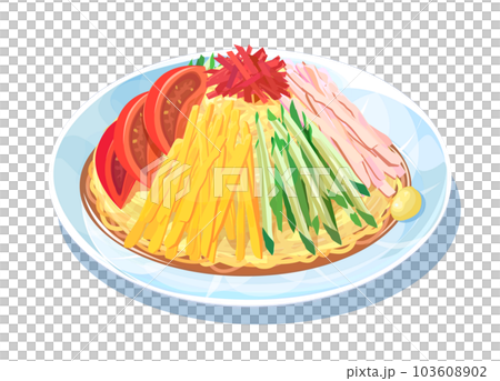 冷やし中華のイラスト 103608902