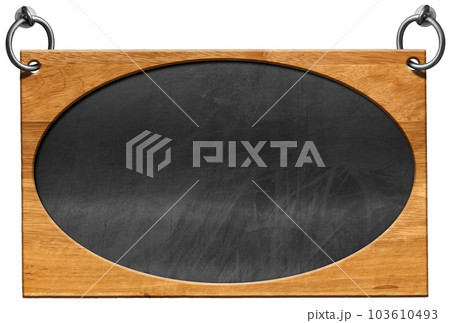 Blank Blackboard with Wooden Frame Isolated on White Background Blank Blackboard with Wooden Frame Isolated on White Background 103610493