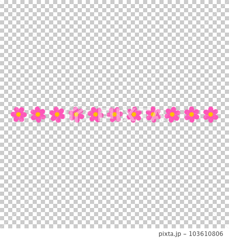 Flower dot line frame border 103610806