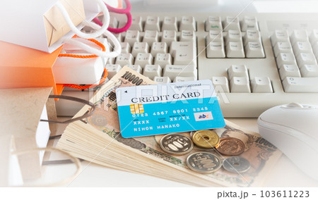 ネットショッピング クレジットカード Eコマース ショッピングバッグ 買い物依存症 買い物好き ネットショッピング クレジットカード Eコマース ショッピングバッグ 買い物依存症 買い物好き 103611223