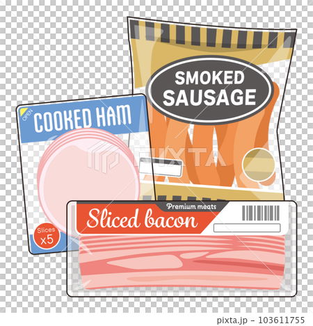 Ham processed product set 103611755