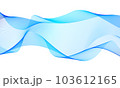 Blue line wave background. 103612165