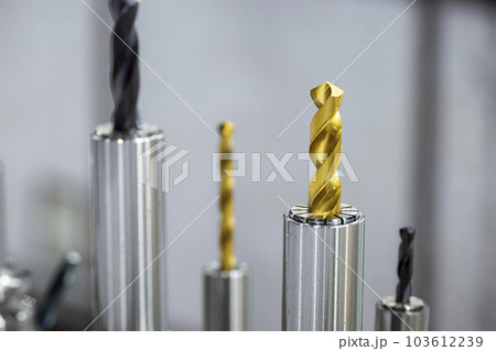 Close-up scene the special purpose  hole tools for CNC milling machine. 103612239