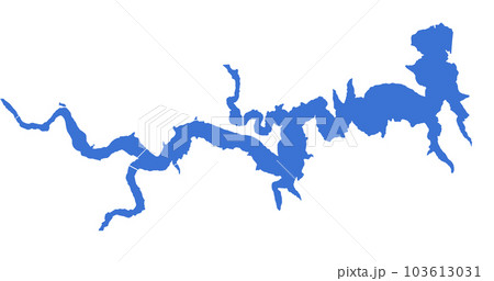 奥多摩湖イラスト 奥多摩湖イラスト 103613031