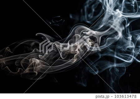 detailed orange-blue smoke on a black background made with Generative AI detailed orange-blue smoke on a black background made with Generative AI 103613478
