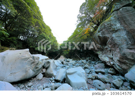 Beautiful scenery of Bangseonmun Valley, a famous tourist attraction in Jeju Island. Beautiful scenery of Bangseonmun Valley, a famous tourist attraction in Jeju Island. 103614570