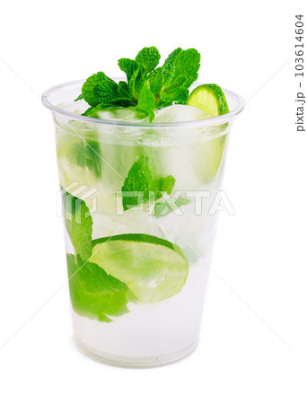 Fresh mojito drink on white background 103614604