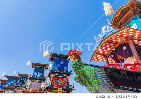 犬山祭、犬山城前広場の車山揃え〈愛知県犬山市〉 103614765