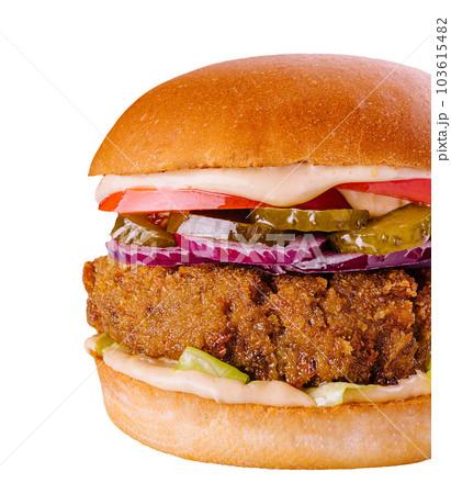 cheeseburger with beef patty, pickles, cheese, tomato, onion, lettuce and ketchup mustard cheeseburger with beef patty, pickles, cheese, tomato, onion, lettuce and ketchup mustard 103615482