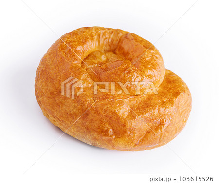 Fresh twisted bun isolated on white Fresh twisted bun isolated on white 103615526