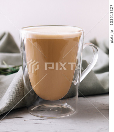 Almond milk latte in a glass Almond milk latte in a glass 103615827