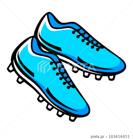 Soccer shoe illustration. Football club symbol. Sport object in cartoon style. Soccer shoe illustration. Football club symbol. Sport object in cartoon style. 103616851