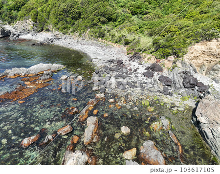 愛媛県伊方町　旧岬精錬所跡　海岸の風景 103617105