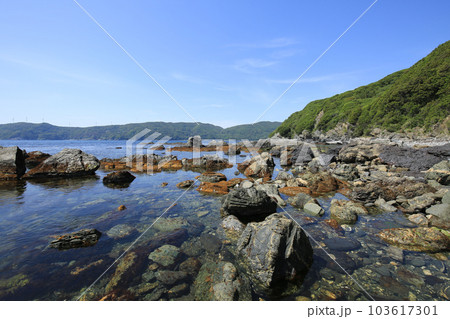 愛媛県伊方町 旧岬精錬所跡 海岸 愛媛県伊方町 旧岬精錬所跡 海岸 103617301