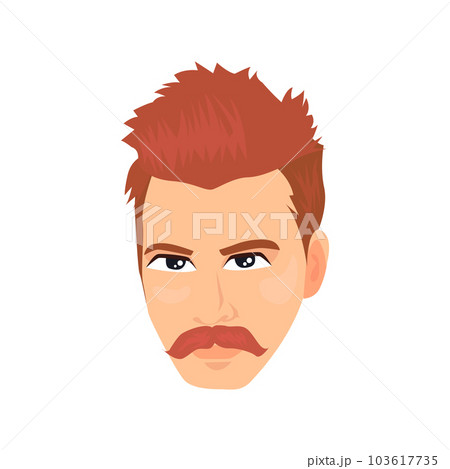 Mustached Man icon. Colored vector element from beards collection. Creative Mustached Man icon for web design, templates and infographics. 103617735