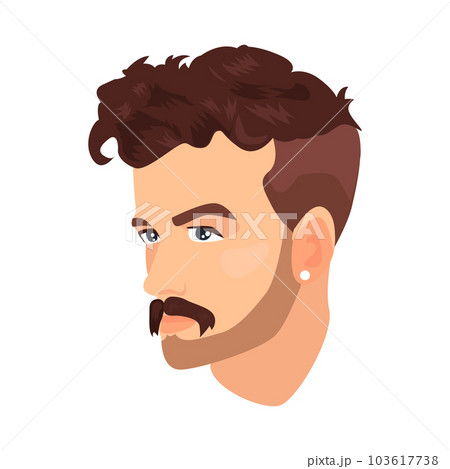 Trendy Moustache icon. Colored vector element from beards collection. Creative Trendy Moustache icon for web design, templates and infographics. 103617738