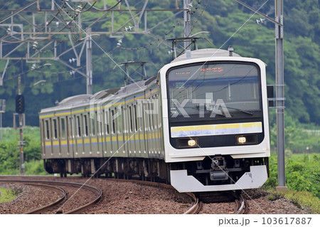 総武本線　物井ー佐倉　JR東日本　209系2100番台　C624編成（幕張） 103617887