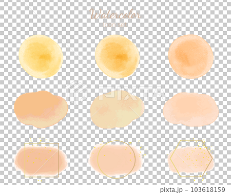水彩紋理圖標設置橙色 103618159