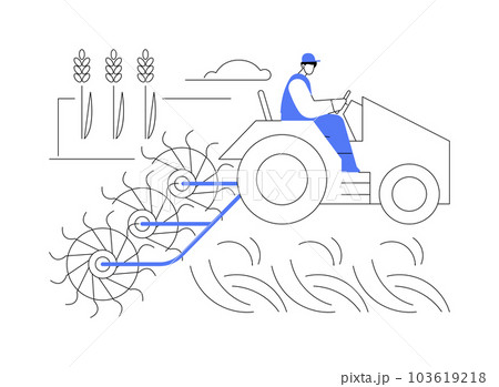 Hay tedder abstract concept vector illustration. Hay tedder abstract concept vector illustration. 103619218