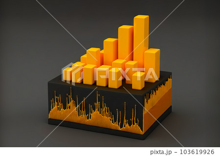 Abstract data graph concept with data clusters and particles. Digital sorting and management concept for business and finance. Generated AI. 103619926