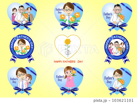 父の日のイラストセット 父の日のイラストセット 103621101
