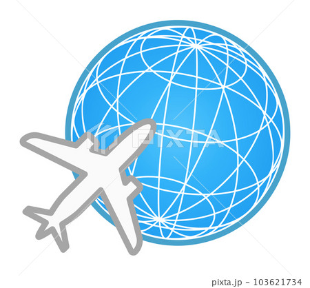 地球ネットワークと飛行機 103621734