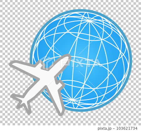 地球ネットワークと飛行機 103621734