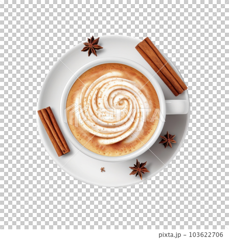 Cappuccino cup isolated. Illustration AI Generative 103622706