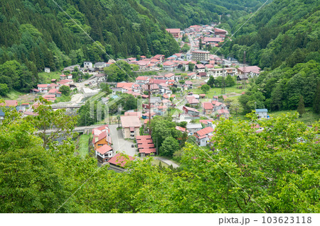 桧枝岐村の集落風景 桧枝岐村の集落風景 103623118