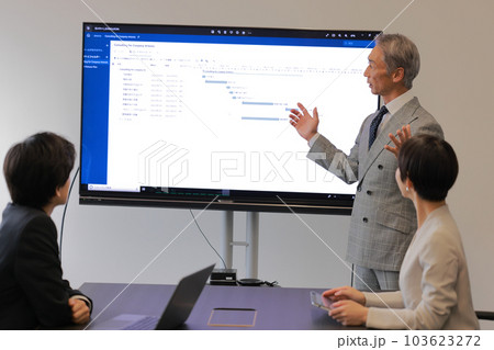 ガントチャート_プロジェクトの進行状況の打ち合わせ_2 ガントチャート_プロジェクトの進行状況の打ち合わせ_2 103623272