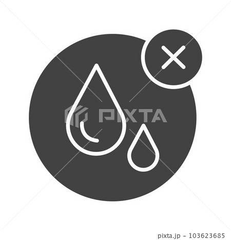 No Water icon vector image. No Water icon vector image. 103623685