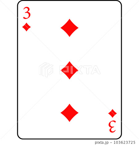 Diamonds three. A deck of poker cards. Diamonds three. A deck of poker cards. 103623725