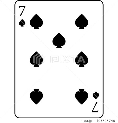 Spades seven. A deck of poker cards. 103623740
