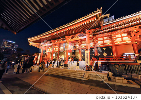 晩秋の夜の浅草寺 ( 東京都 台東区 浅草 ) 103624137