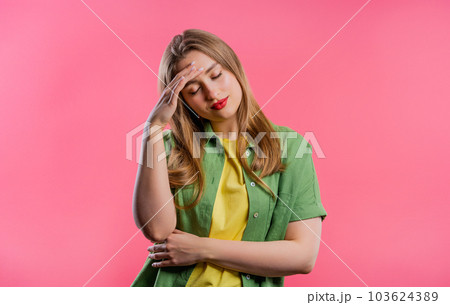 Ashamed confused woman, no, she forgot. Girl feeling sorrow,regret,drama,failure Ashamed confused woman, no, she forgot. Girl feeling sorrow,regret,drama,failure 103624389