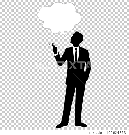 タバコを吸う男性ビジネスマン 103624758