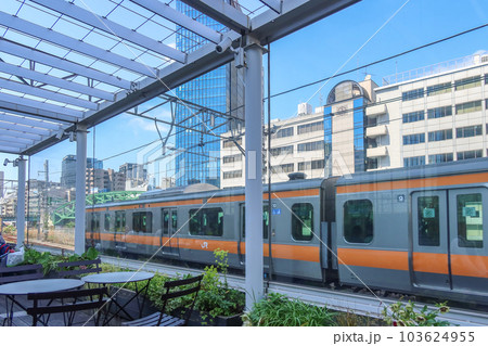 Platinum Fish railway cafe at mAAch ecute Manseibashi in Kanda, Tokyo, Japan. May 1, 2023 Platinum Fish railway cafe at mAAch ecute Manseibashi in Kanda, Tokyo, Japan. May 1, 2023 103624955