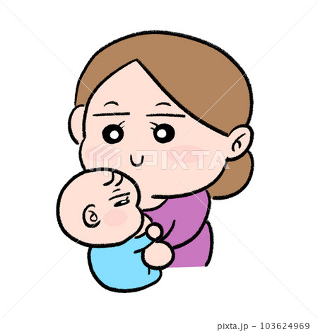 赤ちゃんに授乳をする母親 103624969