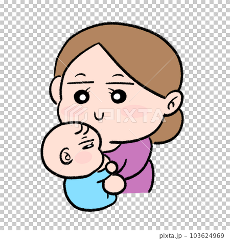 赤ちゃんに授乳をする母親 103624969