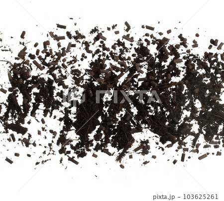 Fertilizer Organic mixed soil fly fall explosion, tube compost fertilizer soil for planting float in air. Organic fertilizer soil throw in mid air. White background isolated high speed freeze motion Fertilizer Organic mixed soil fly fall explosion, tube compost fertilizer soil for planting float in air. Organic fertilizer soil throw in mid air. White background isolated high speed freeze motion 103625261
