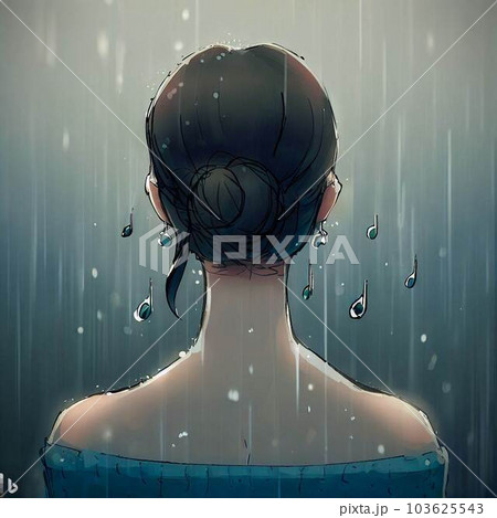 女性の静かなる雨への詩 103625543