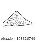Doodle cartoon corn flour powder. For menu, farmers market design, cookbook decoration 103626749