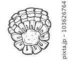 Doodle piece of corn sketch on white background 103626764