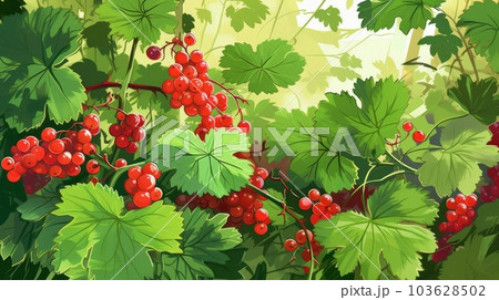 Fresh Organic Currant Berry Cartoon Horizontal Background Illustration. Healthy Vegetarian Diet. Ai Generated drawing Background Illustration with Delicious Juicy Currant Berry. Fresh Organic Currant Berry Cartoon Horizontal Background Illustration. Healthy Vegetarian Diet. Ai Generated drawing Background Illustration with Delicious Juicy Currant Berry. 103628502
