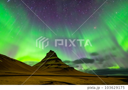 Northern Lights Aurora. Aurora borealis. 103629175