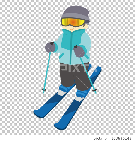 スキーをする人のイラスト 103630143