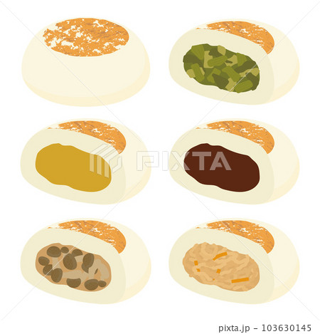 おやきのイラスト おやきのイラスト 103630145