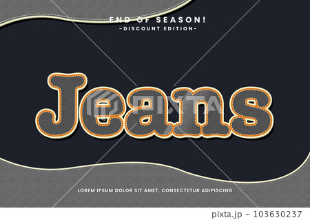 Yarn Style Vector Text Effect Editable 103630237