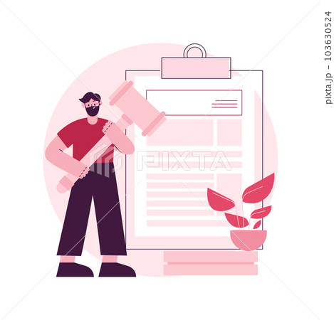 Legal notice abstract concept vector illustration. Legal requirement, law notice document, menu bar, company website, corporate rules, UI element, user interface abstract metaphor. Legal notice abstract concept vector illustration. Legal requirement, law notice document, menu bar, company website, corporate rules, UI element, user interface abstract metaphor. 103630524