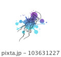 クラゲの水彩風イラスト 103631227